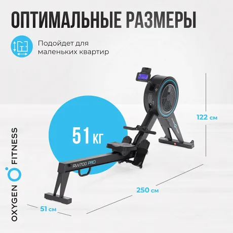 Гребной тренажер OXYGEN FITNESS RW700 PRO - Фото 17