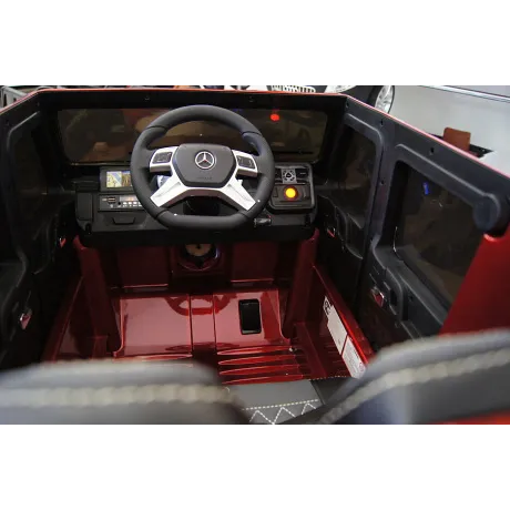 Электромобиль RiverToys Mercedes-Benz G65 AMG вишневый глянец - Фото 16