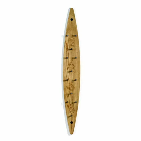 Настенный набор гантелей NOHrD Swing Board ясень окрашенный 40 кг - Фото 5