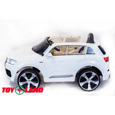 Электромобиль ToyLand Audi Q7 высокая дверь белый - Фото 4