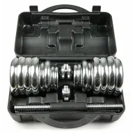 Набор гантелей хромированных Atlas Sport в чемодане 30 кг