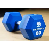 Гантель PU Yousteel 20 кг синяя