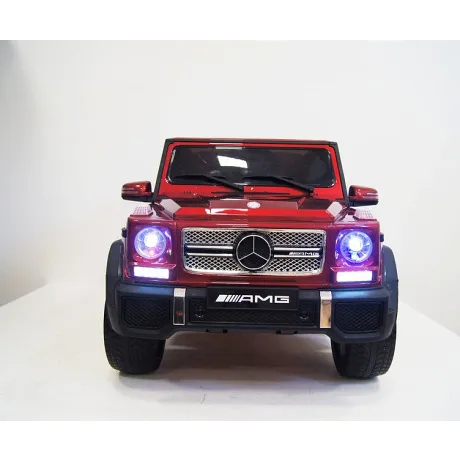 Электромобиль RiverToys Mercedes-Benz G65 AMG вишневый глянец - Фото 34