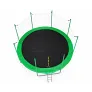 Батут DFC 14FT green с внутренней защитной сеткой - Фото 7