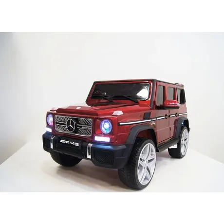 Электромобиль RiverToys Mercedes-Benz G65 AMG вишневый глянец - Фото 3