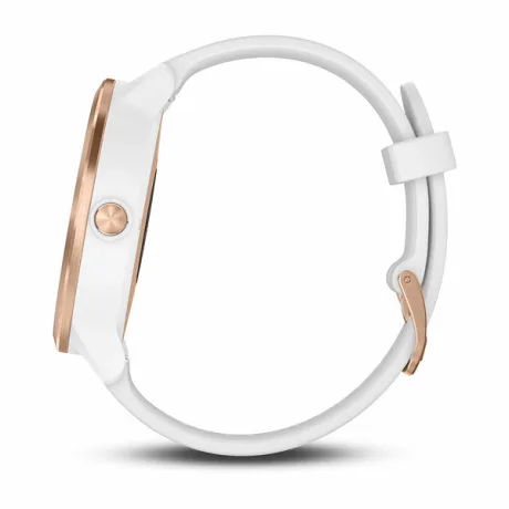 Умные часы с встроенным GPS Garmin VIVOACTIVE 3 золотистые с белым ремешком - Фото 6