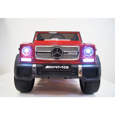 Электромобиль RiverToys Mercedes-Benz G65 AMG вишневый глянец - Фото 35